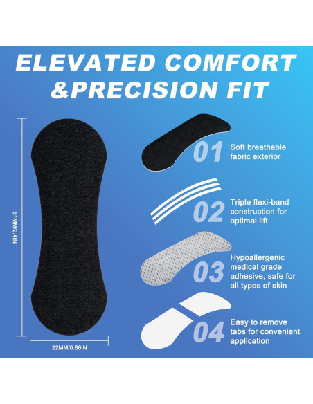 Tiras Nasales Ventro Vykor para Ronquidos - 60 Unidades, Negro