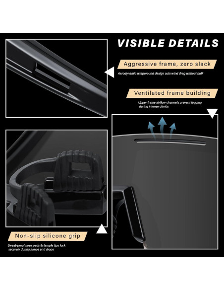 Gafas de Sol Deportivas Polarizadas DioKiw 4 Pack Hombres