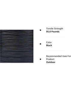 Cordón Paracord 95 Paracord Planet 762 cm Negro 25 Unidades 2
