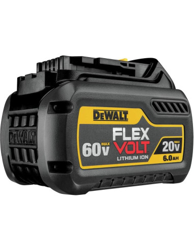 Batería de Litio Ión DEWALT FLEXVOLT 20V/60V 6.0Ah DCB606