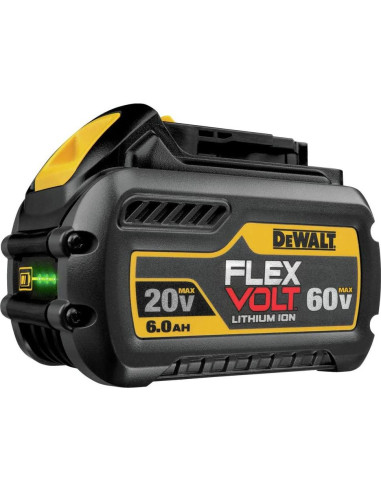 Batería de Litio Ión DEWALT FLEXVOLT 20V/60V 6.0Ah DCB606