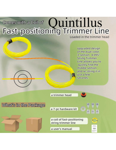 Cabezal de Desmalezadora Quintillus H02 Universal con Hilo 4.27m