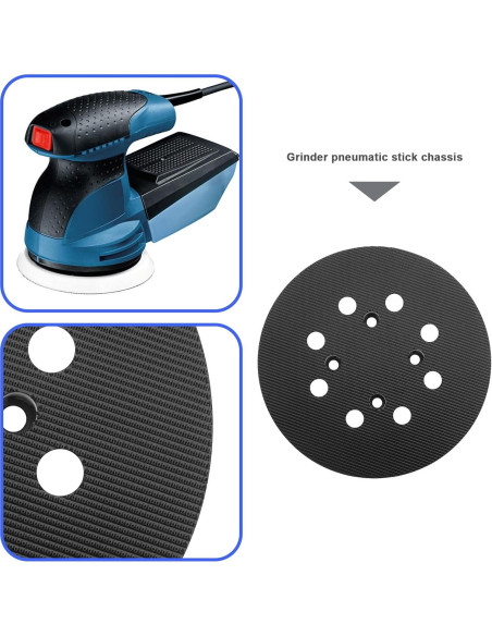 Almohadilla de Respaldo SING F LTD 125mm 8 Agujeros para Lijado