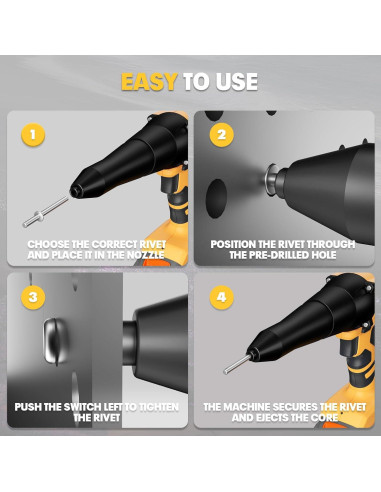 Pistola de Remaches Inalámbrica Mayoki 20V MAX 2248 lbf