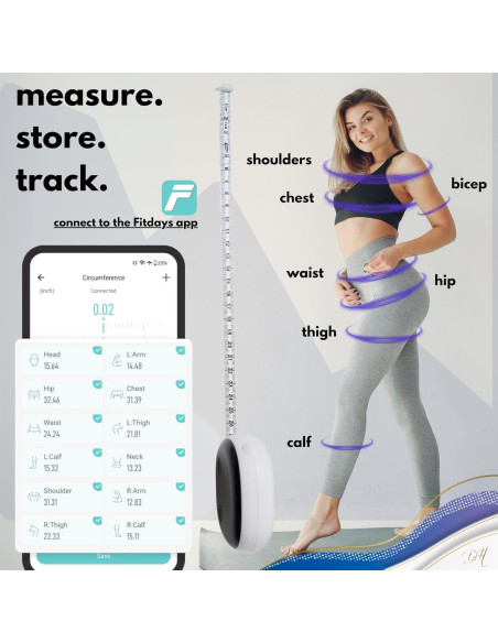 Cinta Métrica Corporal Inteligente Diamond Hills 150cm Bluetooth