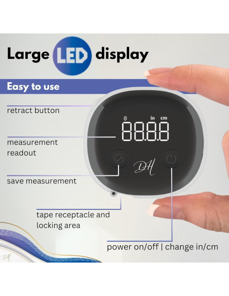 Cinta Métrica Corporal Inteligente Diamond Hills 150cm Bluetooth