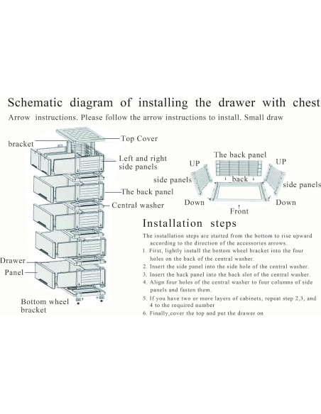 Cajonera de Plástico Gdrasuya10 con 6 Cajones Rosa 101.6 cm