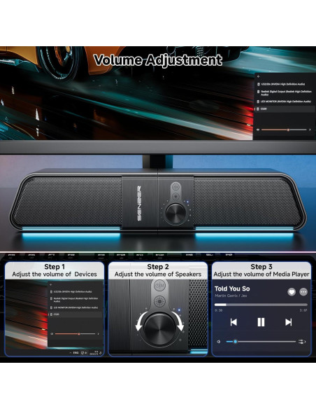 Altavoces Bluetooth SENZER CS20 2 en 1 con Luz RGB