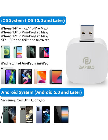 Adaptador de Respaldo Automático PL ZMPWLQ para iPhone - Sin MicroSD