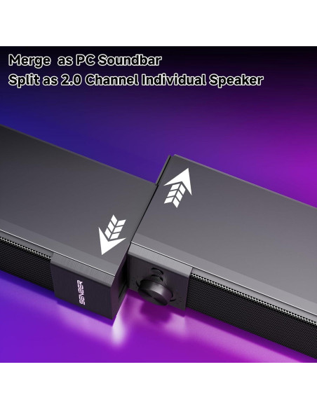 Altavoces Bluetooth SENZER CS20 2 en 1 con Luz RGB