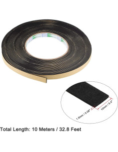 Cinta de Espuma Selladora uxcell 10mm x 1.5mm x 10m - 2 Unidades 2