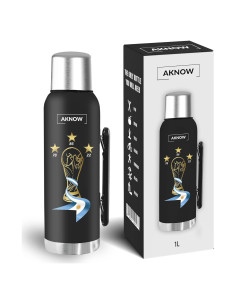 Botella de acero inoxidable AKNOW 1LT Copa del Mundo Argentina