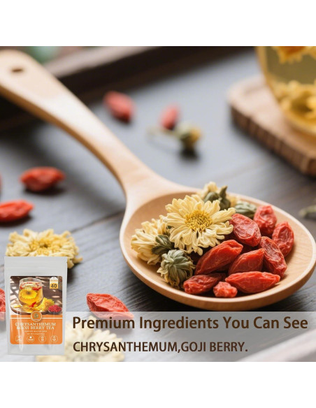 80 Bolsas de Té Orgánico de Crisantemo y Baya de Goji - Harbique