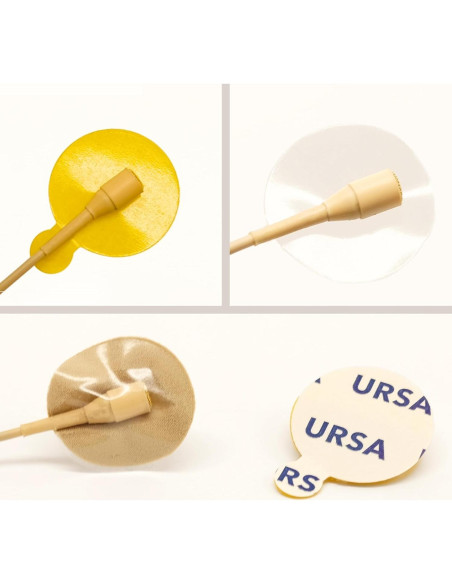 Círculos Adhesivos Hipoalergénicos URSA para Micrófonos Lavalier - 90 Unidades - 24mm