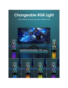 Altavoces Multimedia OROROW S201 10W RGB para PC y Laptop 2