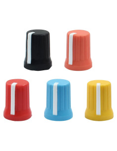 5 Perillas Rotativas EQ Universales Rierdge de Goma - Colores
