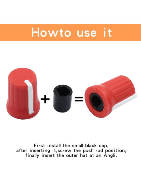 5 Perillas Rotativas EQ Universales Rierdge de Goma - Colores