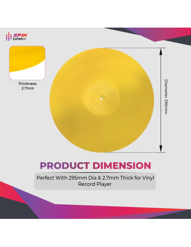 Alfombrilla Acrílica Antideslizante para Tocadiscos SpinTunes 30 cm