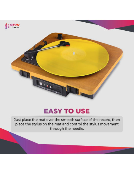 Alfombrilla Acrílica Antideslizante para Tocadiscos SpinTunes 30 cm