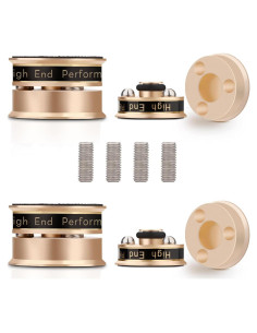Pies de Aislamiento de Audio Monosaudio Dorado 4 Pcs 39x24mm