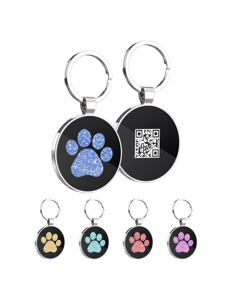 Etiqueta QR para perros KEKID personalizada 3.2 cm azul