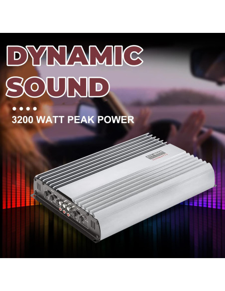 Amplificador de coche Yae 3200W 12V 4 canales para subwoofer