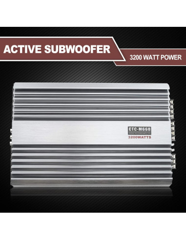 Amplificador de coche Yae 3200W 12V 4 canales para subwoofer