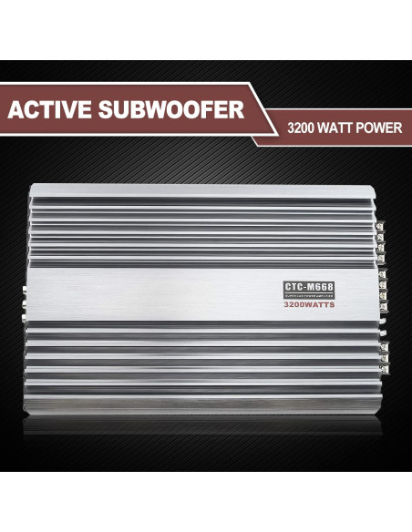 Amplificador de coche Yae 3200W 12V 4 canales para subwoofer