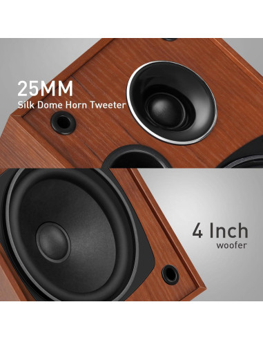 Altavoces de Estantería Pasivos Elimavi MM-D2 4" Madera