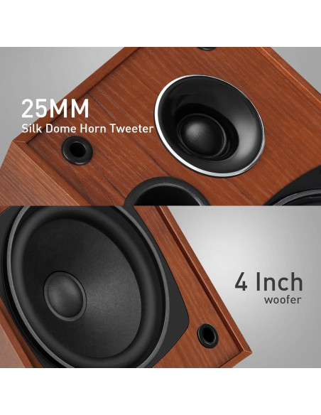 Altavoces de Estantería Pasivos Elimavi MM-D2 4" Madera
