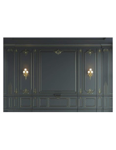 Fondo de Fotografía Vinilo Haoyiyi 180x120cm Barroco Negro