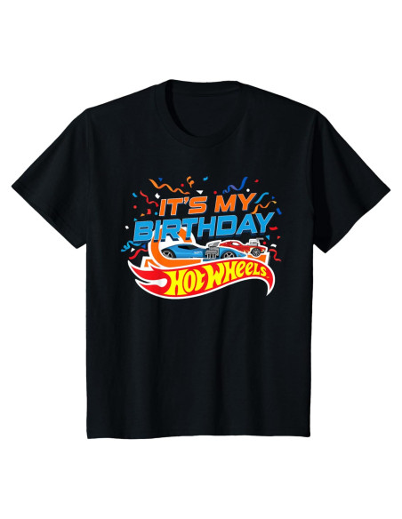 Camiseta de Cumpleaños Hot Wheels para Niños - Licencia Oficial
