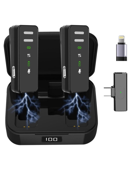 Micrófono Lavalier Inalámbrico CODMETQL S18-MIC 22.86m Bluetooth