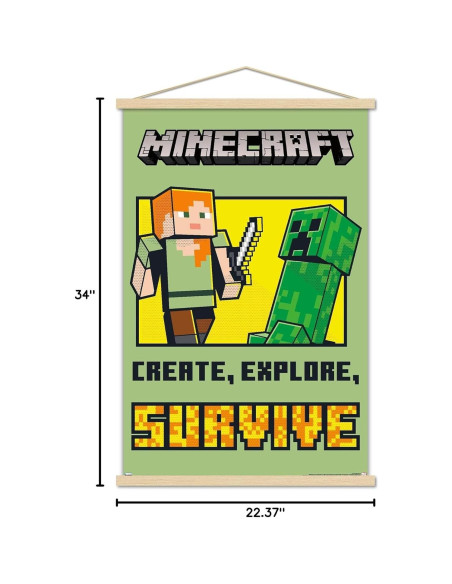 Póster de Pared Trends International Minecraft 86.4x56.7cm