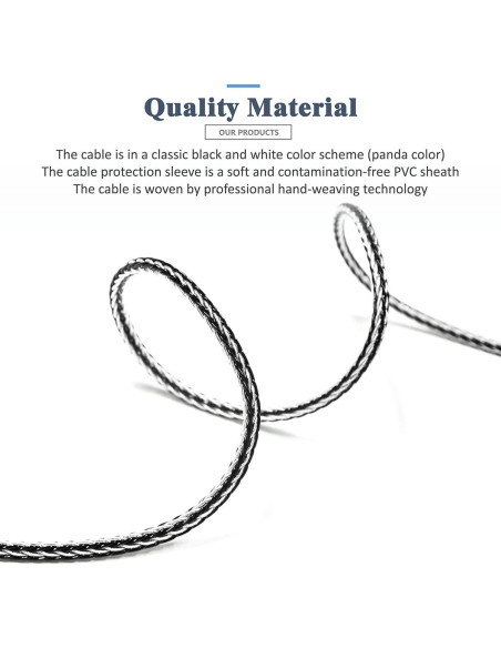 Cable de Reemplazo GUCraftsman 1.2m Cobre Cristalino 7N Plata 2.5mm