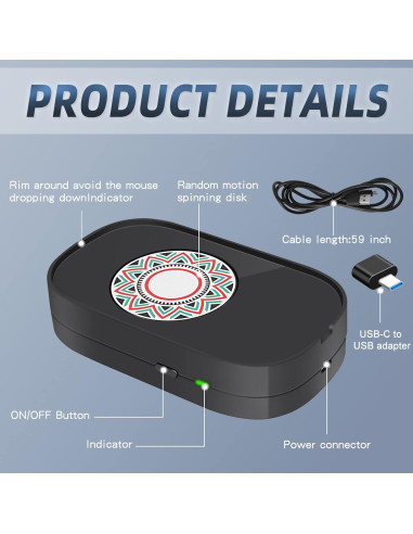 Mover de Ratón Indetectable CHOKMAX USB Simulador de Movimiento