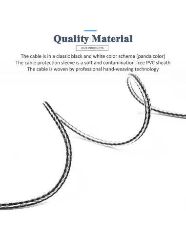 Cable de Reemplazo GUCraftsman 1.2m Cobre Cristalino 7N Plata 2.5mm