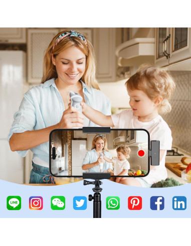 Micrófono Lavalier Inalámbrico CODMETQL S18-MIC 22.86m Bluetooth