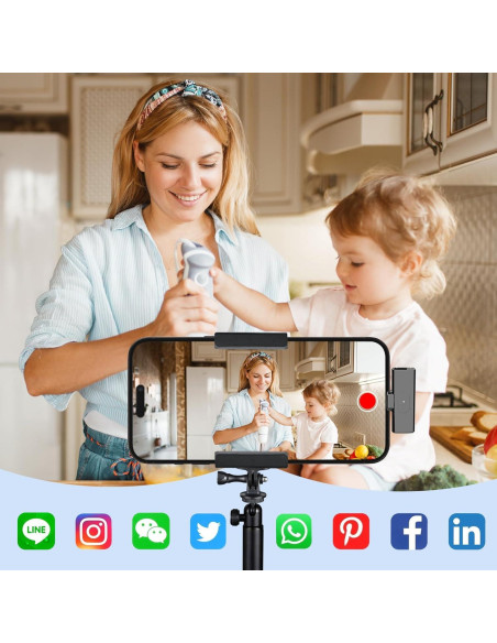 Micrófono Lavalier Inalámbrico CODMETQL S18-MIC 22.86m Bluetooth