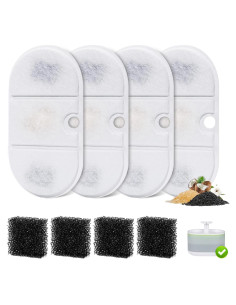 Filtros de Reemplazo Mukkela para Fuente de Agua Gatos 4 Paquetes