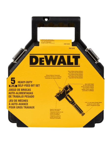 Kit de Brocas Autoalimentadas DEWALT DW1648 - 5 Piezas