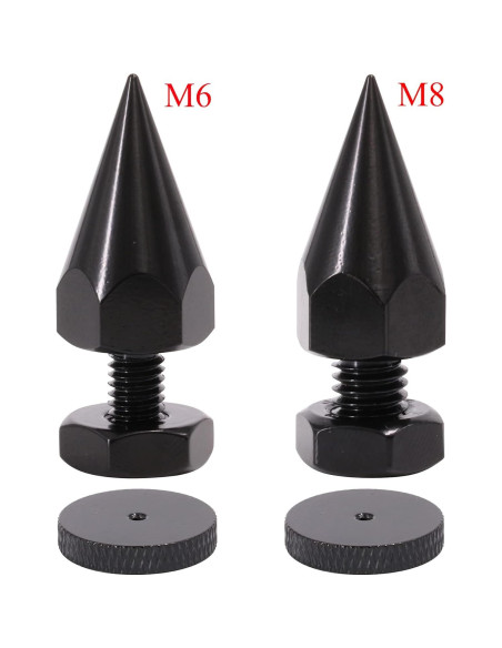 Puntas de Altavoz Flushbay M6 Negras Ajustables 4 Piezas