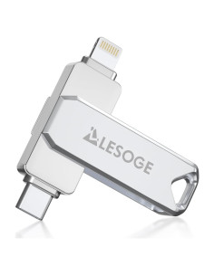 Unidad Flash 512GB LESOGE MFi USB 3 en 1 para iPhone/Android