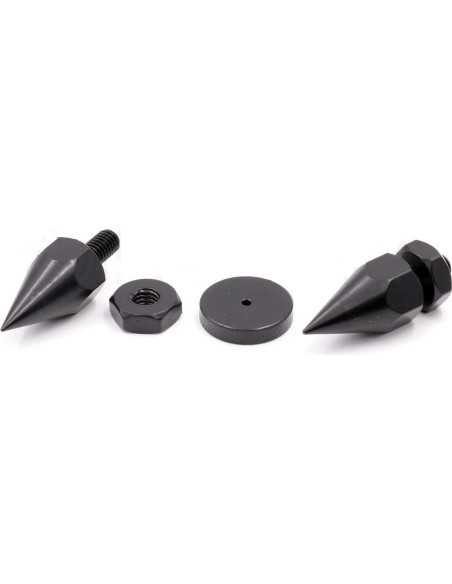 Puntas de Altavoz Flushbay M6 Negras Ajustables 4 Piezas