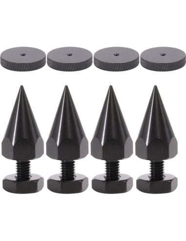 Puntas de Altavoz Flushbay M6 Negras Ajustables 4 Piezas