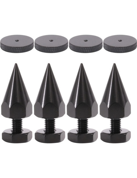 Puntas de Altavoz Flushbay M6 Negras Ajustables 4 Piezas