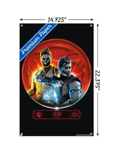 Póster de Pared Trends International Mortal Kombat 1 Lin Kuei 37x57cm