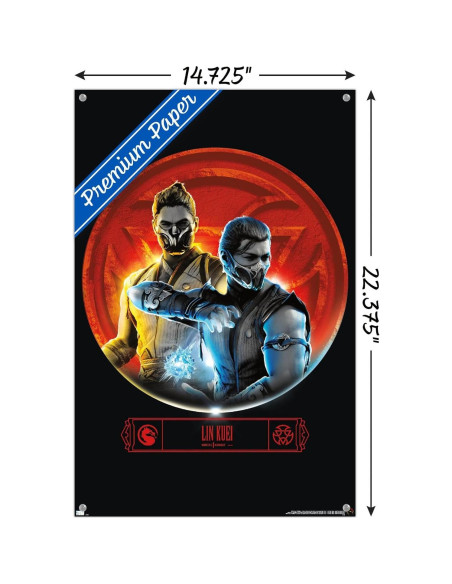Póster de Pared Trends International Mortal Kombat 1 Lin Kuei 37x57cm
