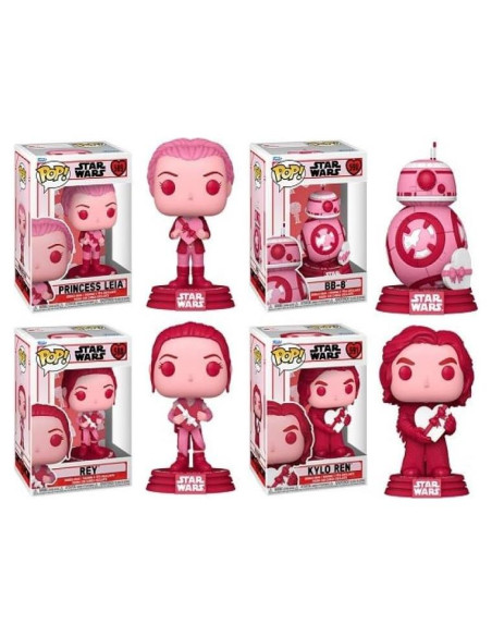 Conjunto Funko Pop! San Valentín Star Wars Serie 3 - 4 Figuras Conjunto Funko Pop! San Valentín Star Wars Serie 3 - 4 Figuras