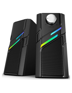 Altavoces LENRUE E66 para PC, sonido potente, USB y AUX